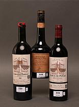 Lot de vins divers : trois bouteilles