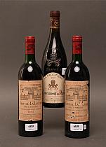 Lot de vins divers : trois bouteilles
