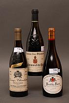 Lot de vins divers : trois bouteilles