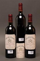 Château Haut-Beauséjour 2000  - Mise chateau  -  Trois bouteilles de vin