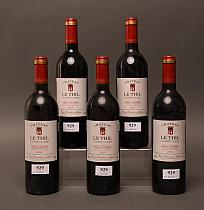 Château Le Thil 2000  -  Mise château  -  Cinq bouteilles de vin