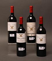 Lot de vins divers : quatre bouteilles  -  Moulis-en-Médoc