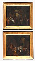 Paire de peintures de l’école liégeoise du XVIIIème sièce