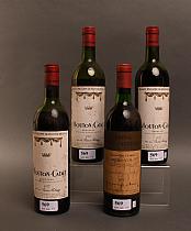 Lot de vins divers : quatre bouteilles