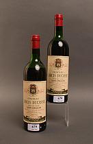 Château Larcis Ducasse 1973  -  Mise château  -  Deux bouteilles de vin