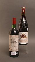 Lot de vins divers : deux bouteilles