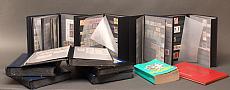 Lot divers de neuf albums de timbres