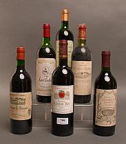 Lot de vins divers : six bouteilles