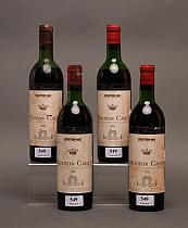 Mouton-Cadet 1970  -  Mise négoce  -  Quatre bouteilles de vin