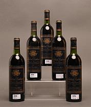 Château Destieux 1982  -  Mise château  -  Cinq bouteilles de vin