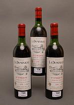 Château La Dominique 1970  -  Mise château  -  Trois bouteilles de vin